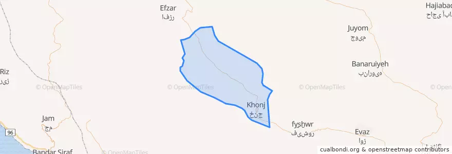Mapa de ubicacion de دهستان سیف آباد.
