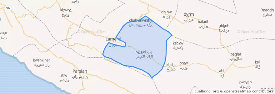 Mapa de ubicacion de دهستان سیگار.