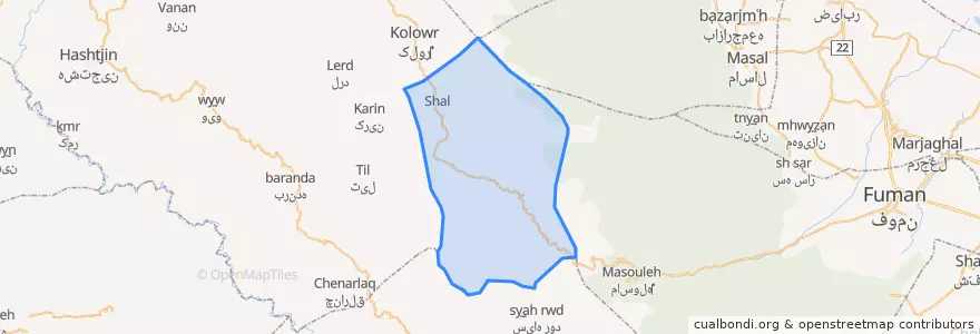 Mapa de ubicacion de شال.