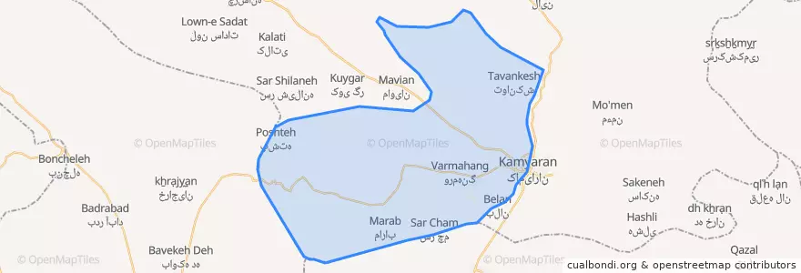 Mapa de ubicacion de شاهو.