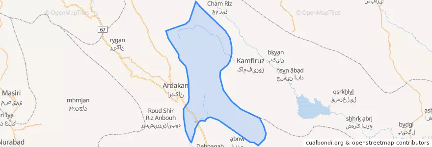 Mapa de ubicacion de دهستان شش پیر.