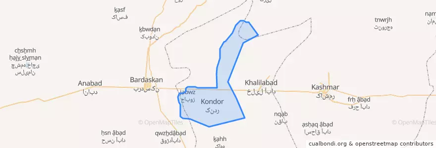 Mapa de ubicacion de ششطراز.