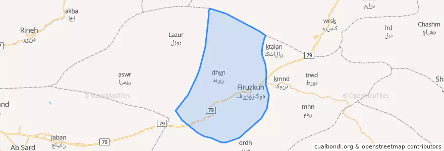 Mapa de ubicacion de شهرآباد.