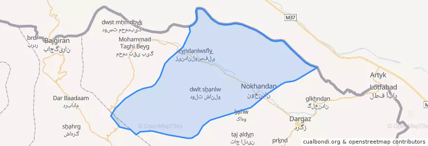 Mapa de ubicacion de شهرستانه.