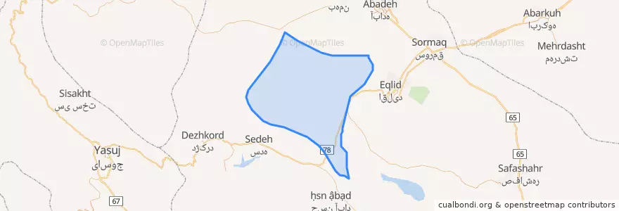 Mapa de ubicacion de دهستان شهرمیان.