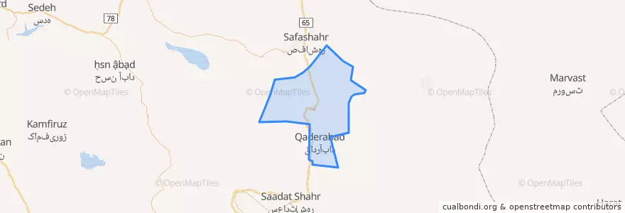 Mapa de ubicacion de دهستان شهیدآباد.
