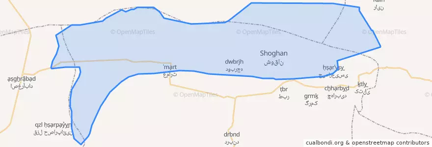 Mapa de ubicacion de شوقان.