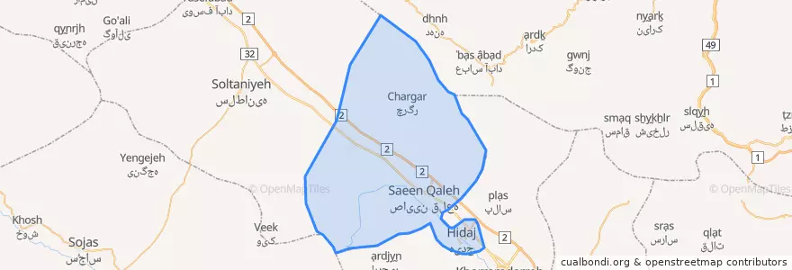 Mapa de ubicacion de صائین قلعه.