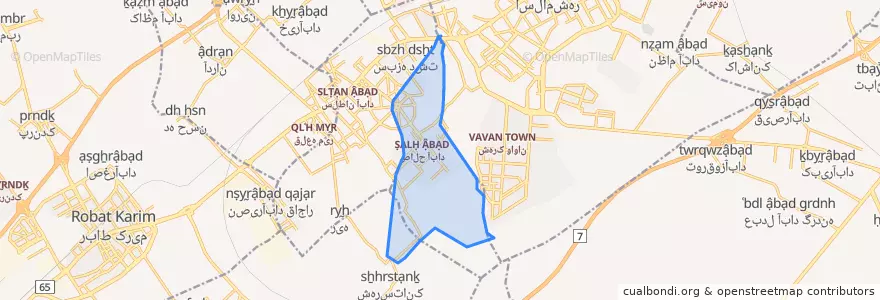 Mapa de ubicacion de صالحیه.