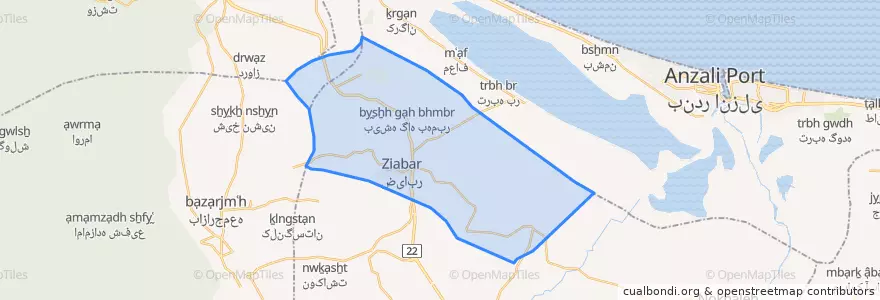 Mapa de ubicacion de ضیابر.