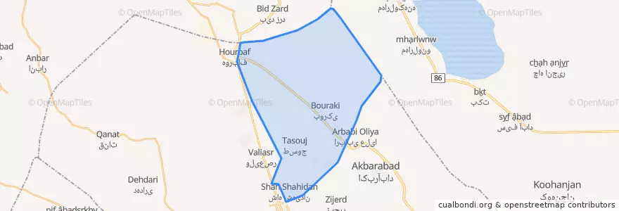 Mapa de ubicacion de دهستان طسوج.