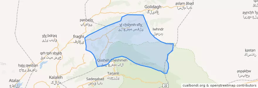 Mapa de ubicacion de عرب داغ.