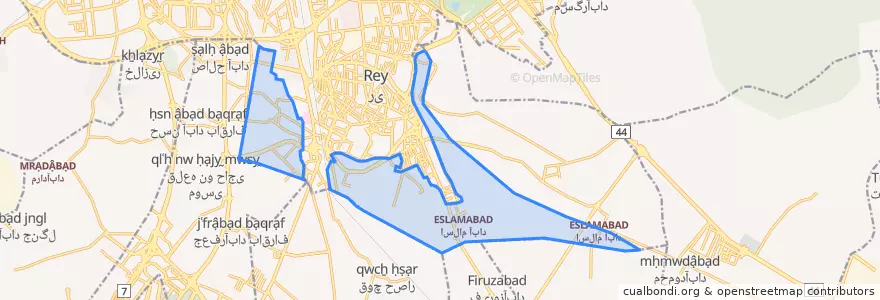 Mapa de ubicacion de دهستان عظیمیه.