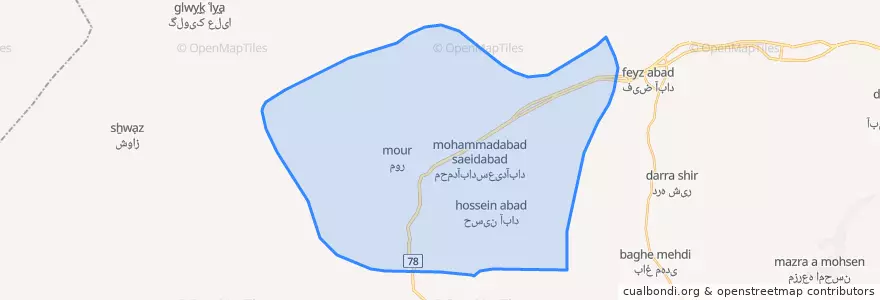 Mapa de ubicacion de علی آباد.