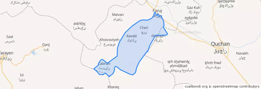 Mapa de ubicacion de فاروج.