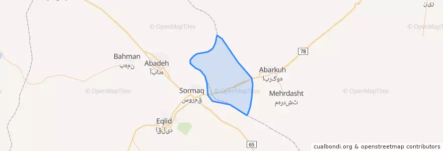 Mapa de ubicacion de دهستان فراغه.