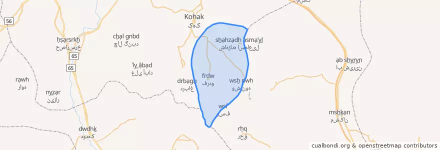 Mapa de ubicacion de فردو.