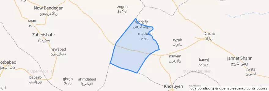 Mapa de ubicacion de دهستان فسارود.