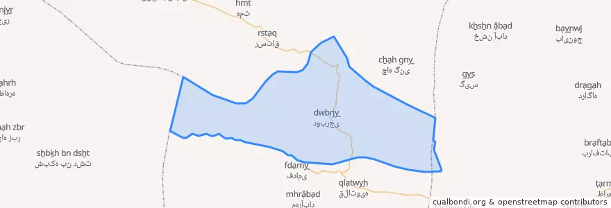Mapa de ubicacion de دهستان فورگ.