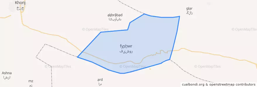 Mapa de ubicacion de دهستان فیشور.