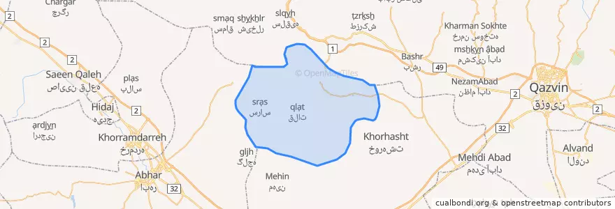 Mapa de ubicacion de قاقازان غربی.