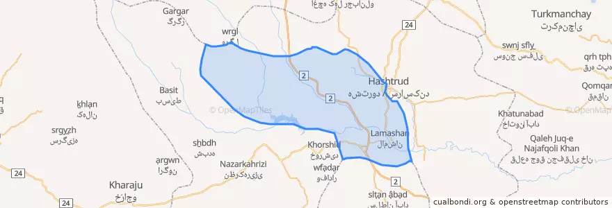 Mapa de ubicacion de قرانقو.