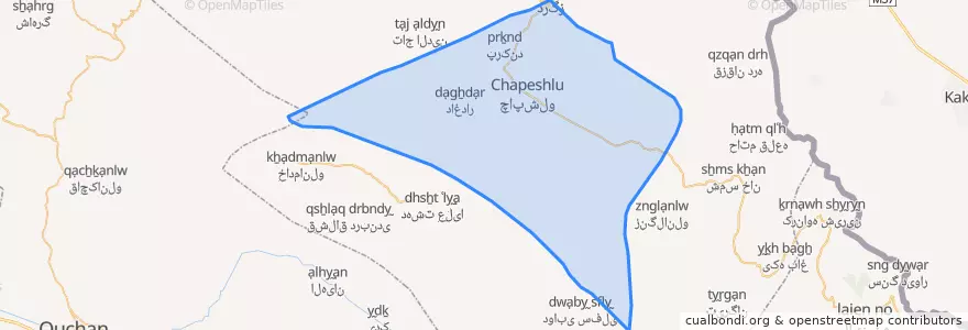 Mapa de ubicacion de قره باشلو.