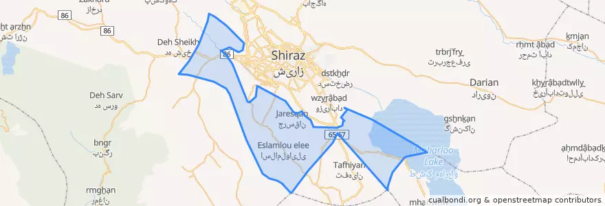 Mapa de ubicacion de دهستان قره باغ.