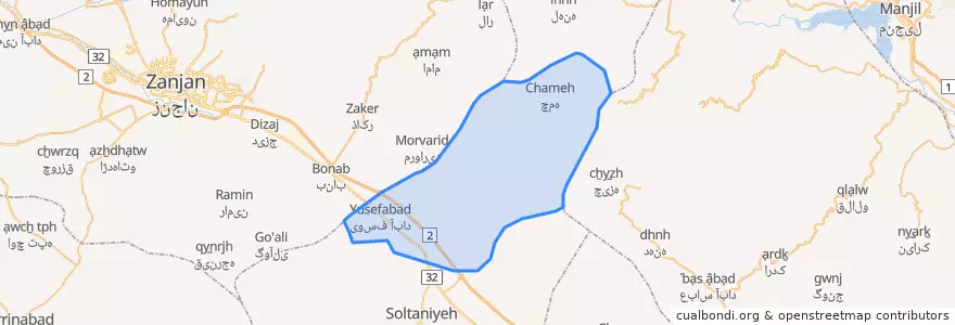 Mapa de ubicacion de قره بلاغ.