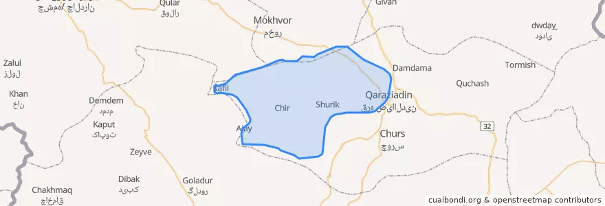 Mapa de ubicacion de قره ضیاءالدین.