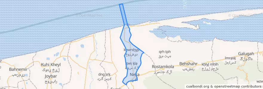 Mapa de ubicacion de قره طغان.