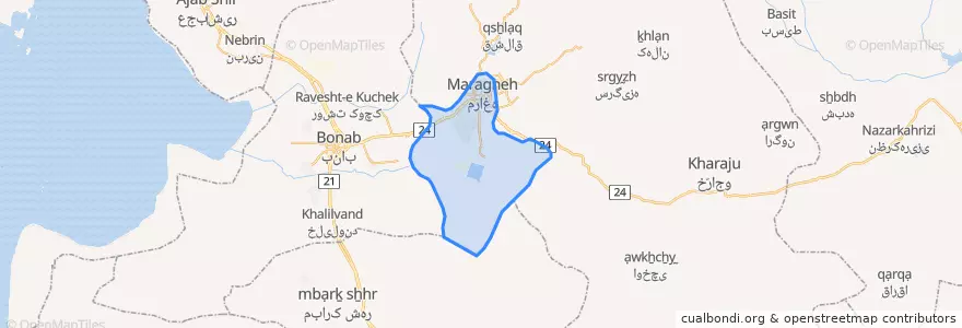 Mapa de ubicacion de قره ناز.