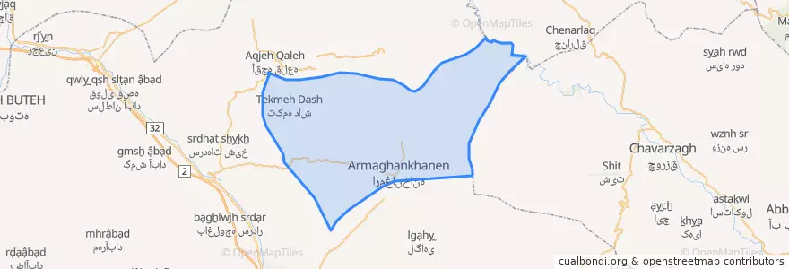 Mapa de ubicacion de قره پشتلوبالا.