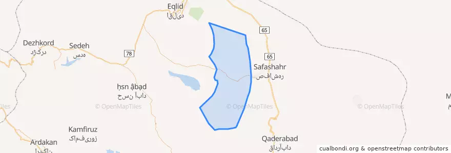 Mapa de ubicacion de دهستان قشلاق.