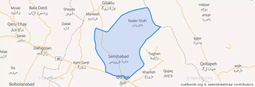 Mapa de ubicacion de Qaslan.
