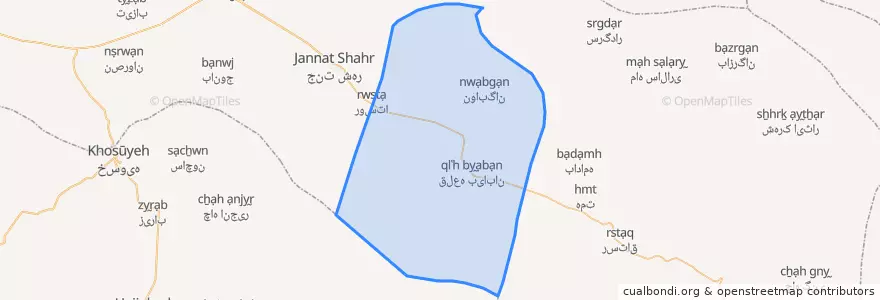 Mapa de ubicacion de دهستان قلعه بیابان.