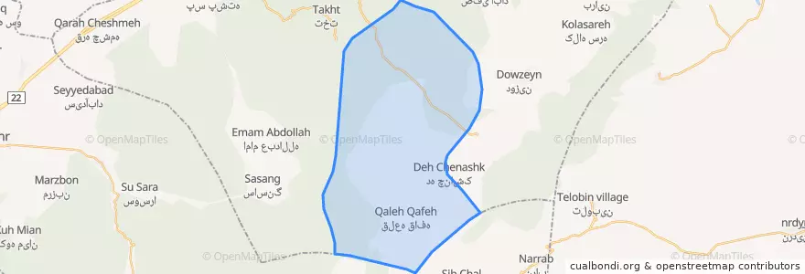 Mapa de ubicacion de قلعه قافه.