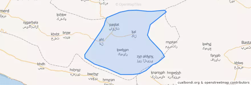 Mapa de ubicacion de دهستان کال.