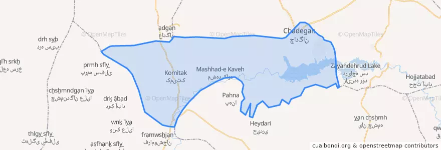 Mapa de ubicacion de کاوه آهنگر.