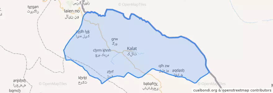 Mapa de ubicacion de کبودگنبد.