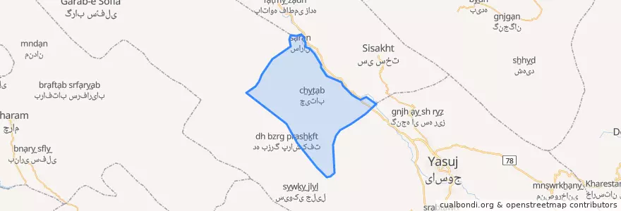 Mapa de ubicacion de کبگیان.