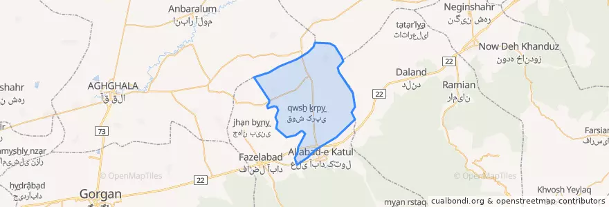 Mapa de ubicacion de کتول.