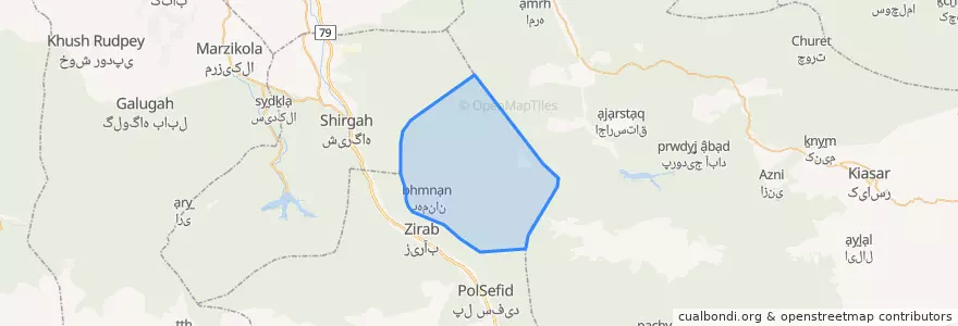 Mapa de ubicacion de کسلیان.