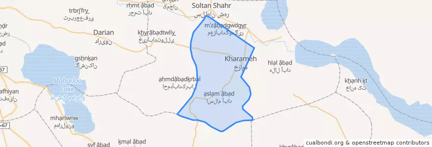 Mapa de ubicacion de دهستان کفدهک.