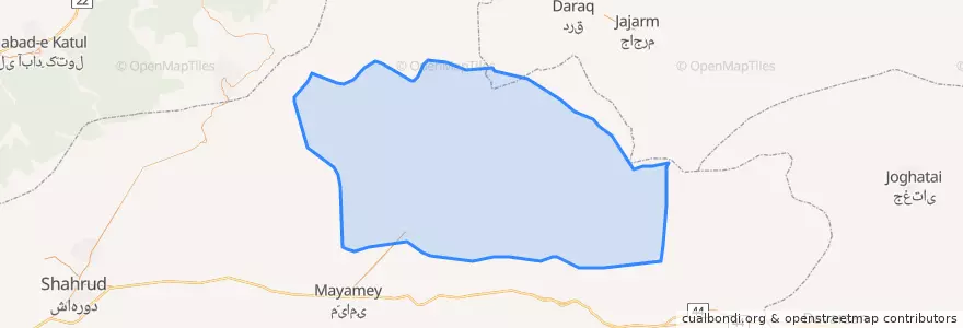 Mapa de ubicacion de کلاته های شرقی.