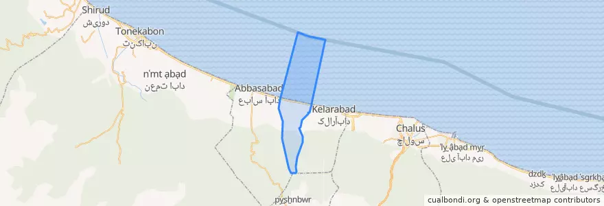 Mapa de ubicacion de کلارآبادغربی.