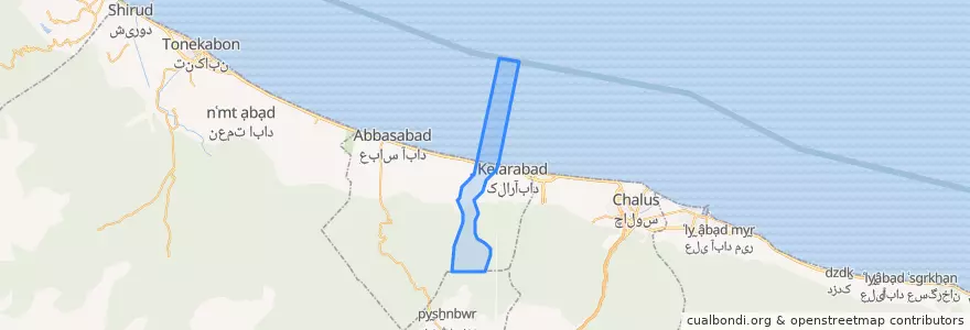Mapa de ubicacion de کلارغربی.