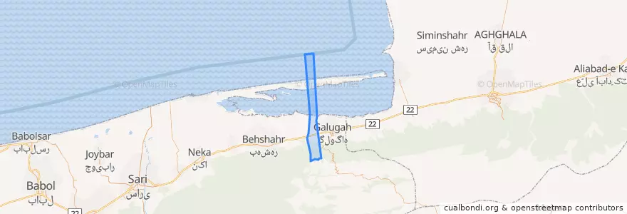 Mapa de ubicacion de کلباد شرقی.