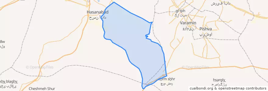 Mapa de ubicacion de کلین.