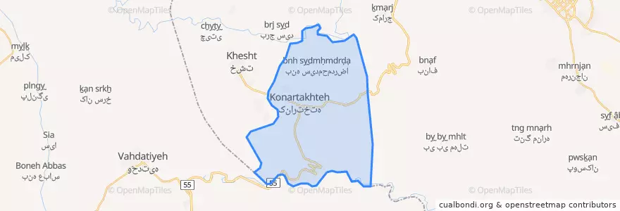 Mapa de ubicacion de دهستان کنارتخته.